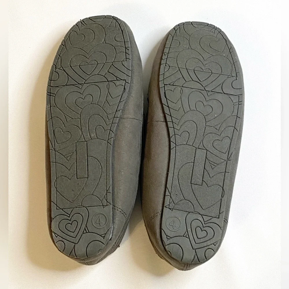 Cat & Jack Kids Gray Moccasins Size 4 | Faux Fur Lined Cozy Slip-On Shoes | NWOT